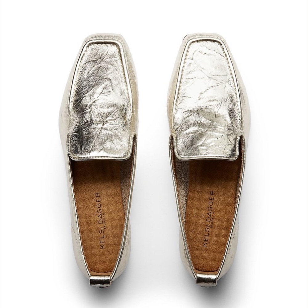 Kelsi Dagger Brooklyn Finley Loafer size 7, Gold